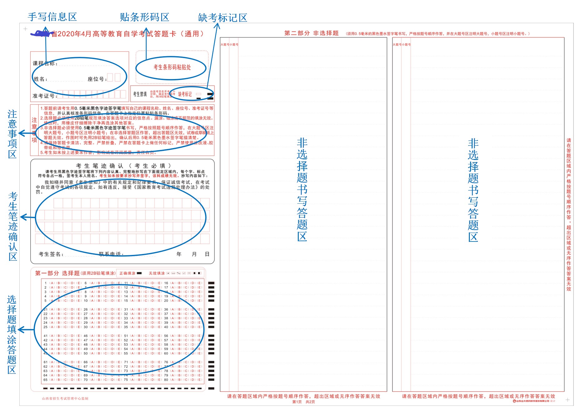 2022年宁夏自学考试考生答题注意事项(图1)