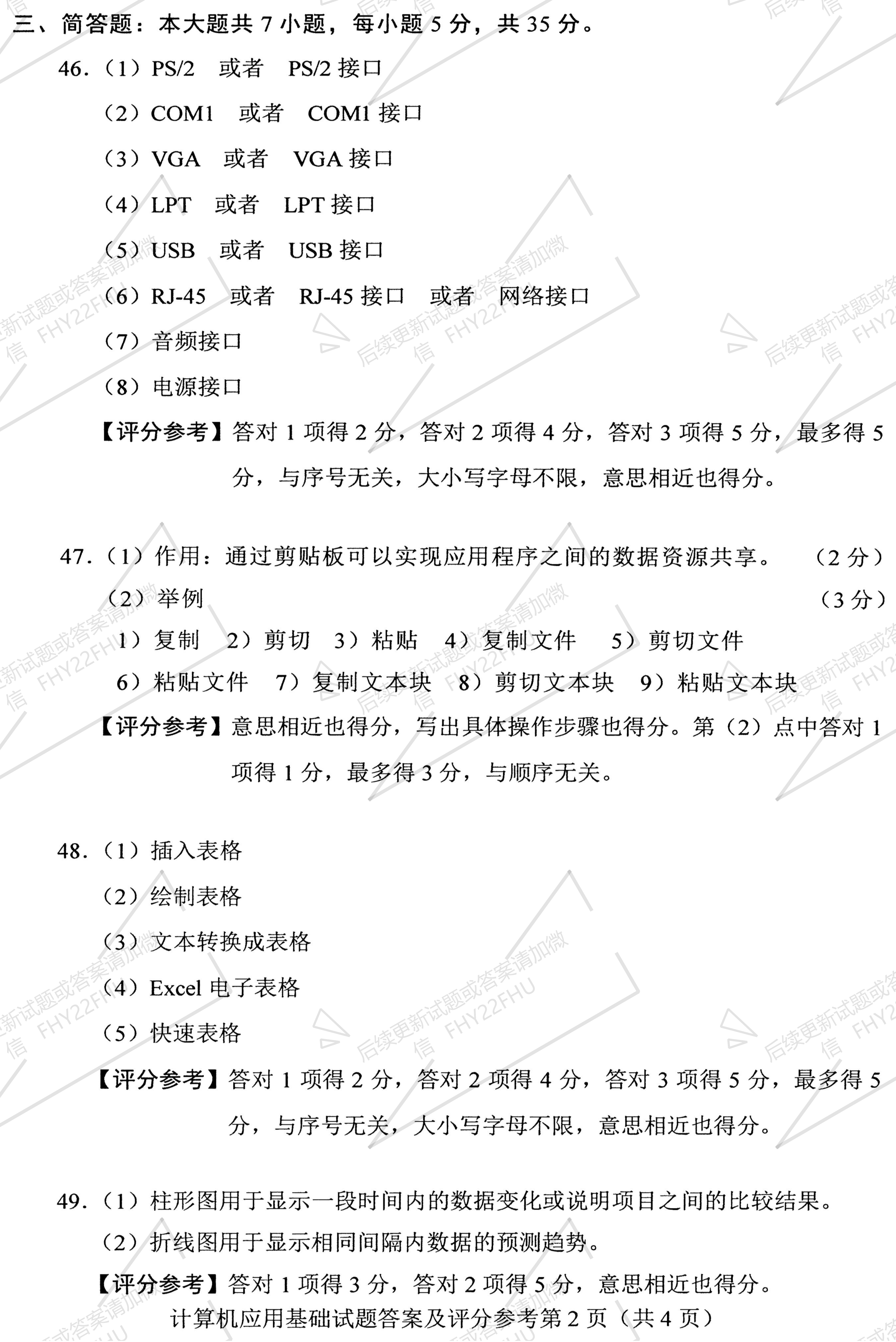 2019年04月贵州自考00018计算机应用基础历年试题