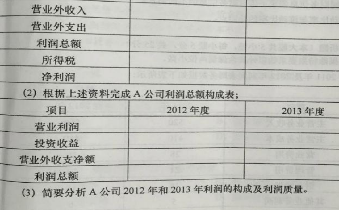 贵州省2016年04月自学考试00161财务报表分析真题及答案