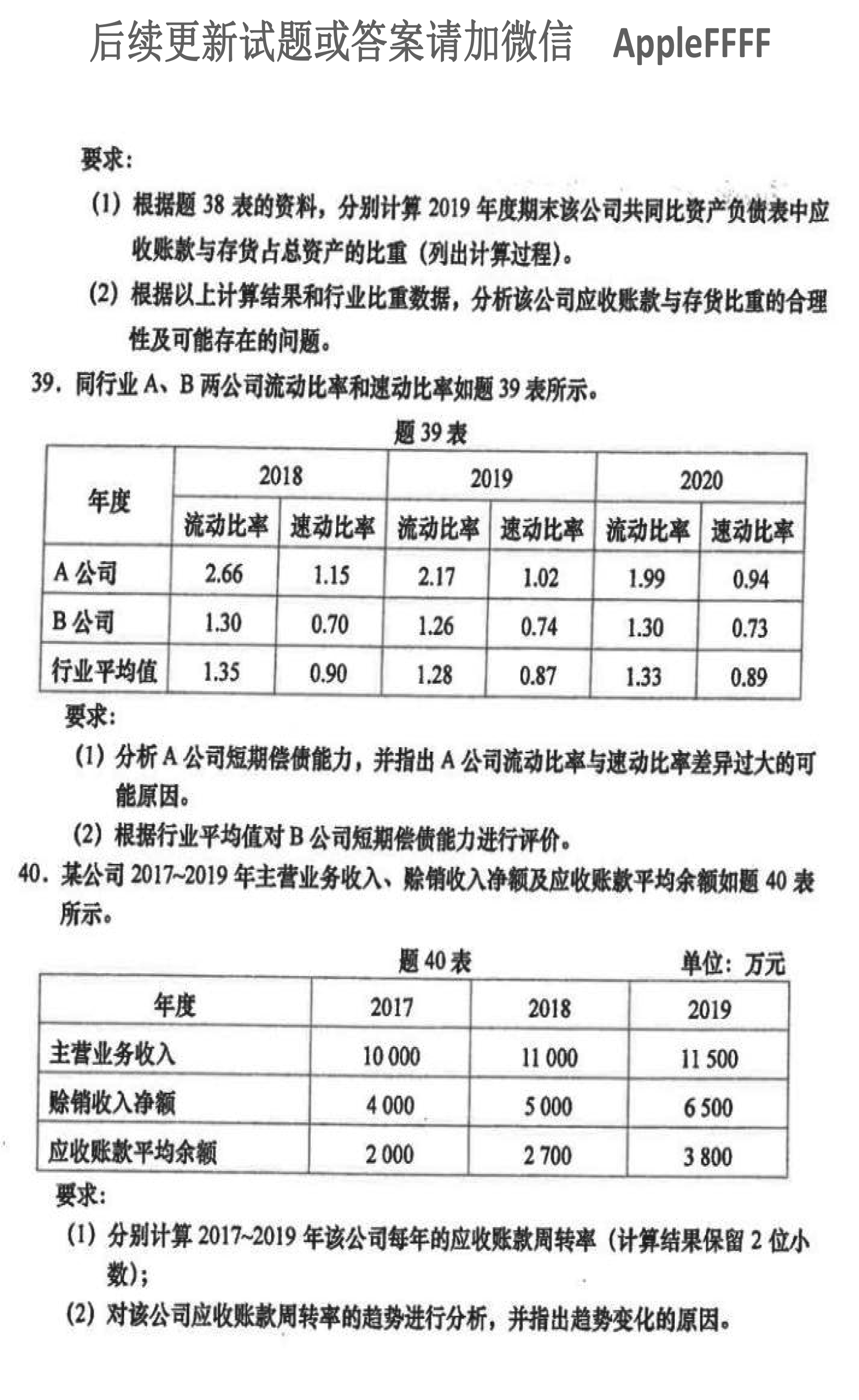 2021年10月贵州省自学考试00161财务报表分析真题及答案