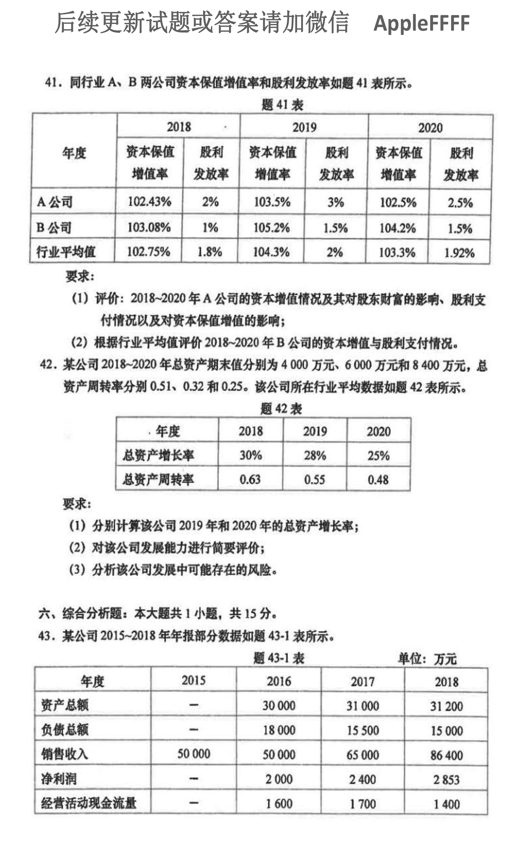 2021年10月贵州省自学考试00161财务报表分析真题及答案