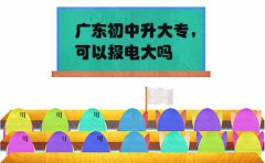 贵州初中升大专，可以报电大吗